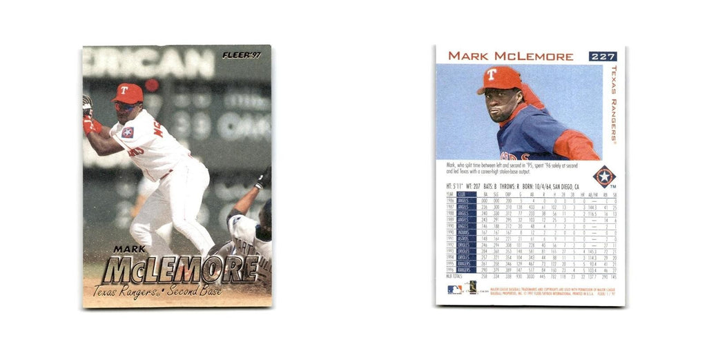 Mark McLemore 1997 Fleer #227 Texas Rangers Baseball Card NM