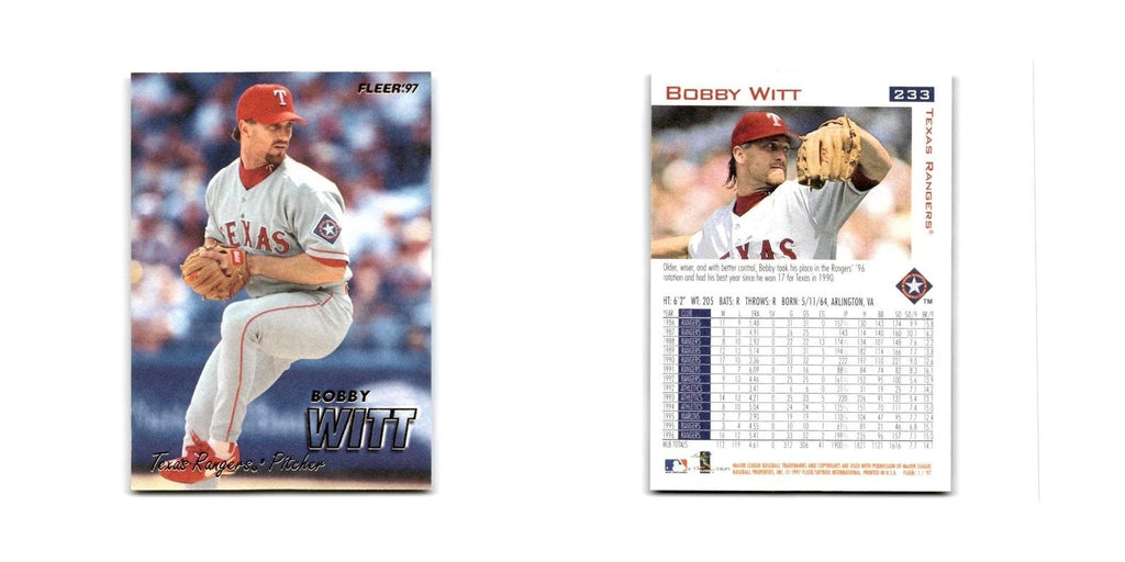 Bobby Witt 1997 Fleer #233 Texas Rangers Baseball Card NM