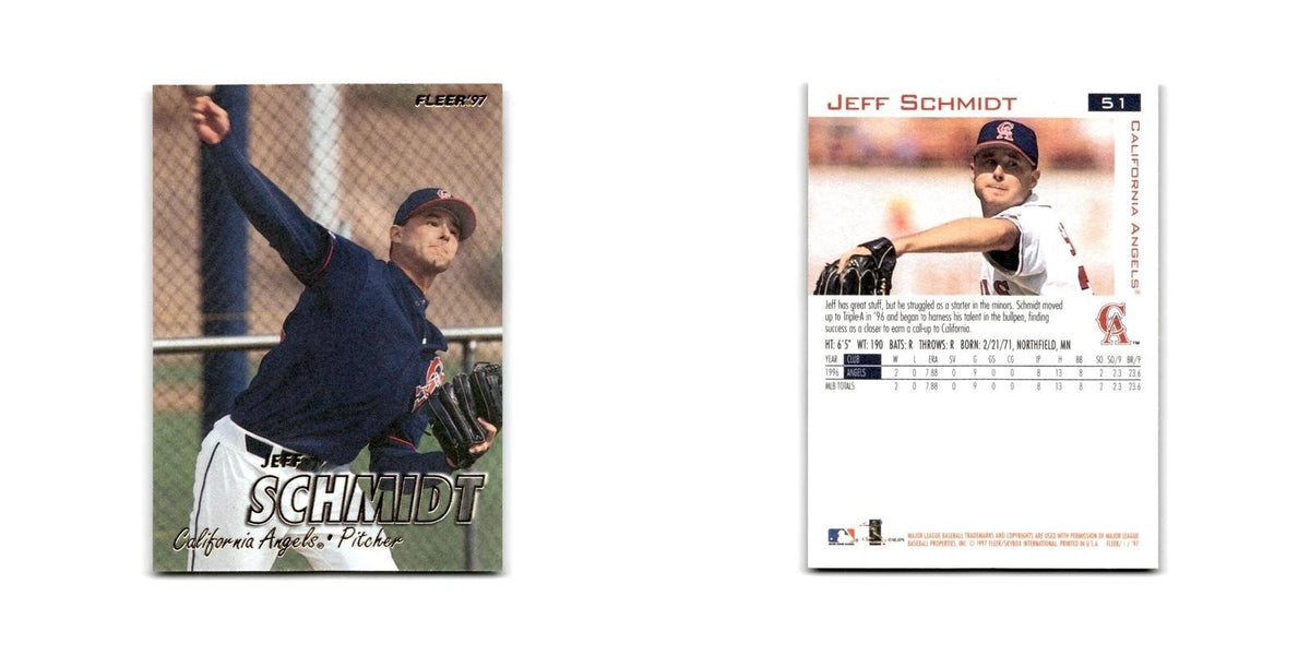Jeff Schmidt 1997 Fleer #51 California Angels NM