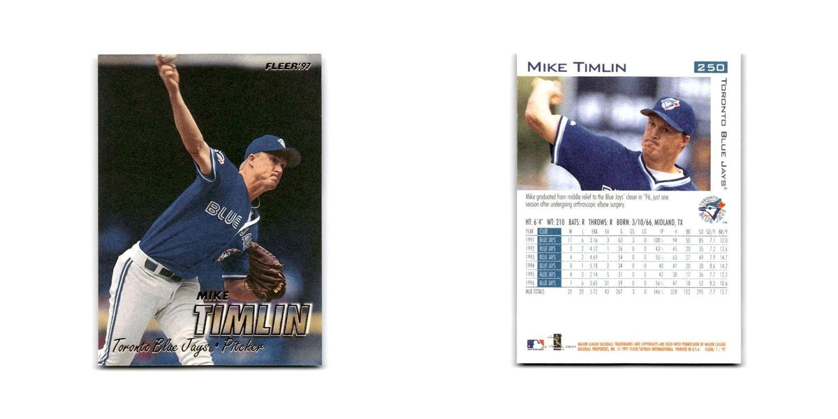 Mike Timlin 1997 Fleer #250 Toronto Blue Jays Baseball Card NM