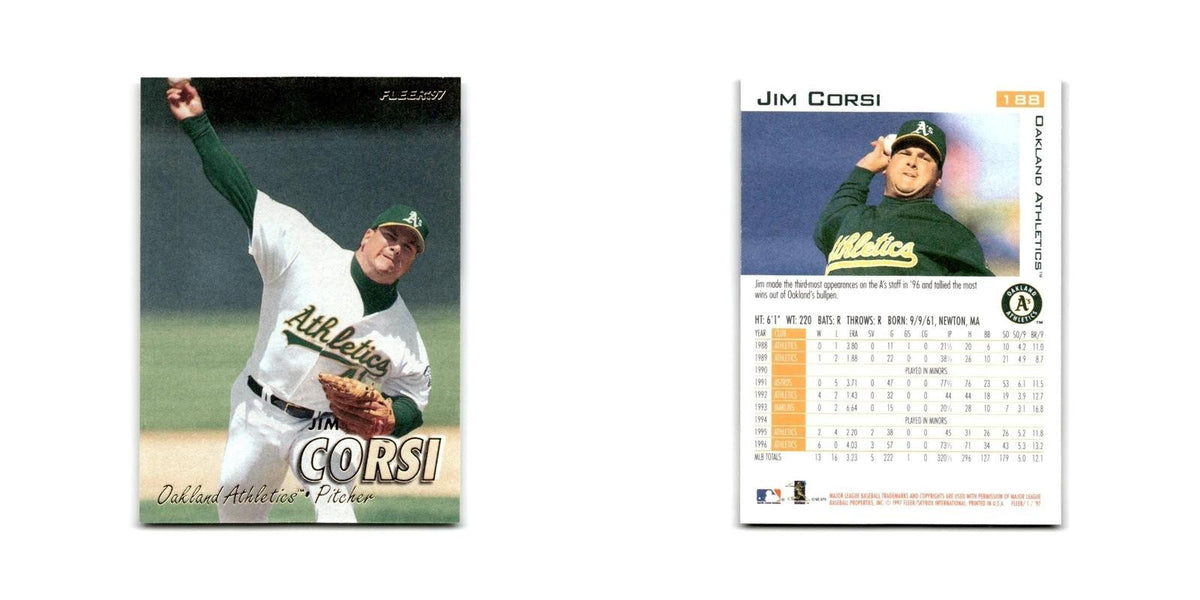 Jim Corsi 1997 Fleer #188 Oakland Athletics NM