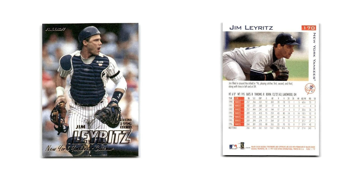 Jim Leyritz 1997 Fleer #170 New York Yankees Baseball Card NM