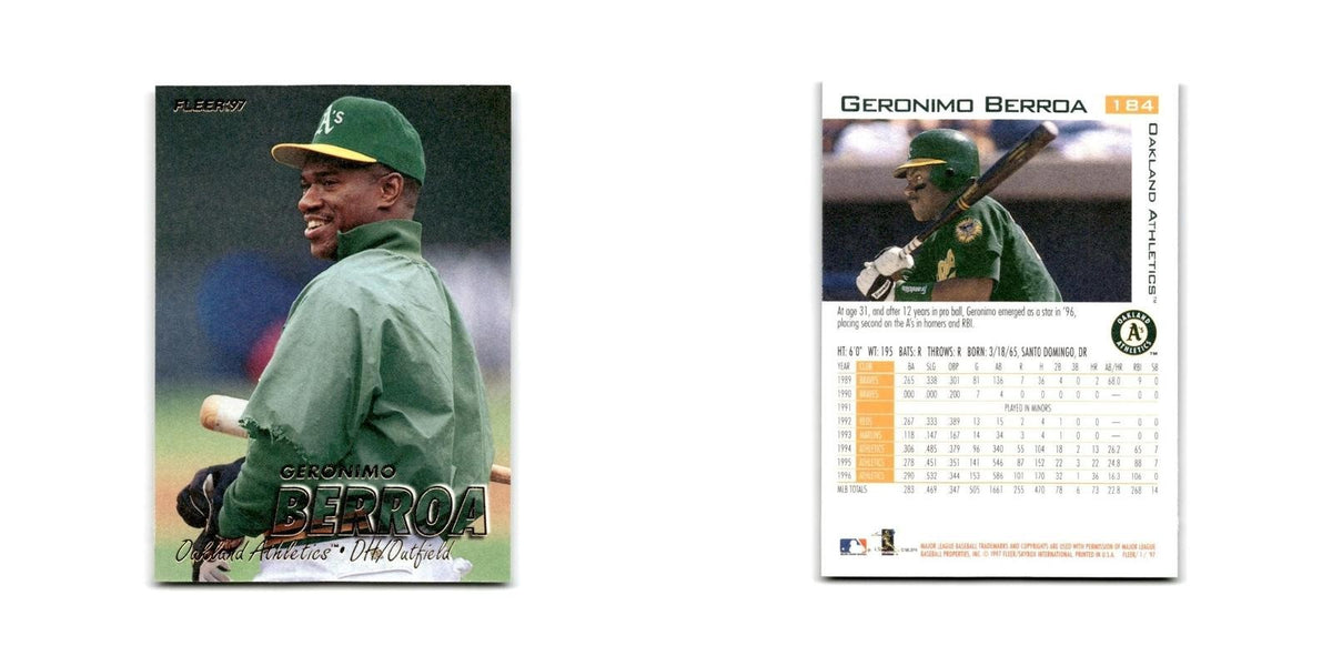 Geronimo Berroa 1997 Fleer #184 Oakland Athletics NM