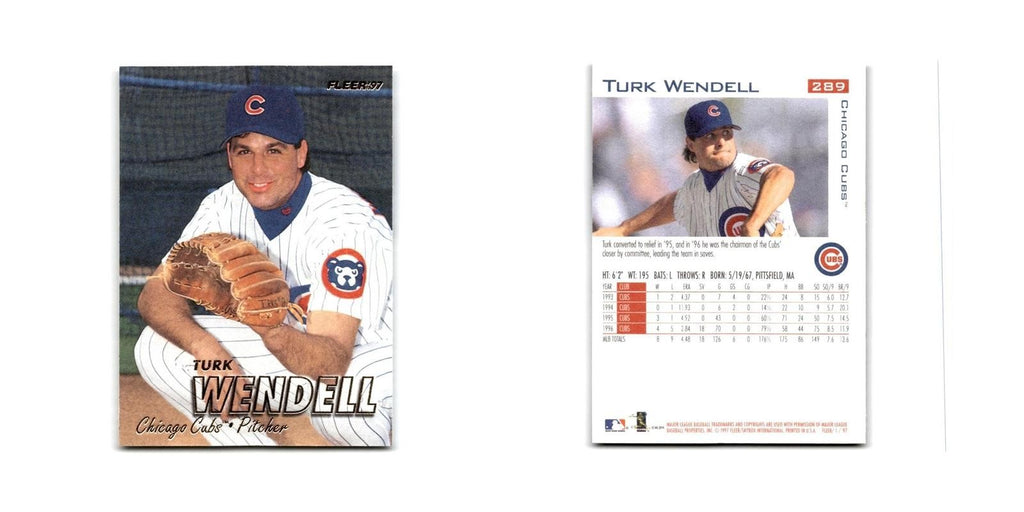 Turk Wendell 1997 Fleer #289 Chicago Cubs Baseball Card NM