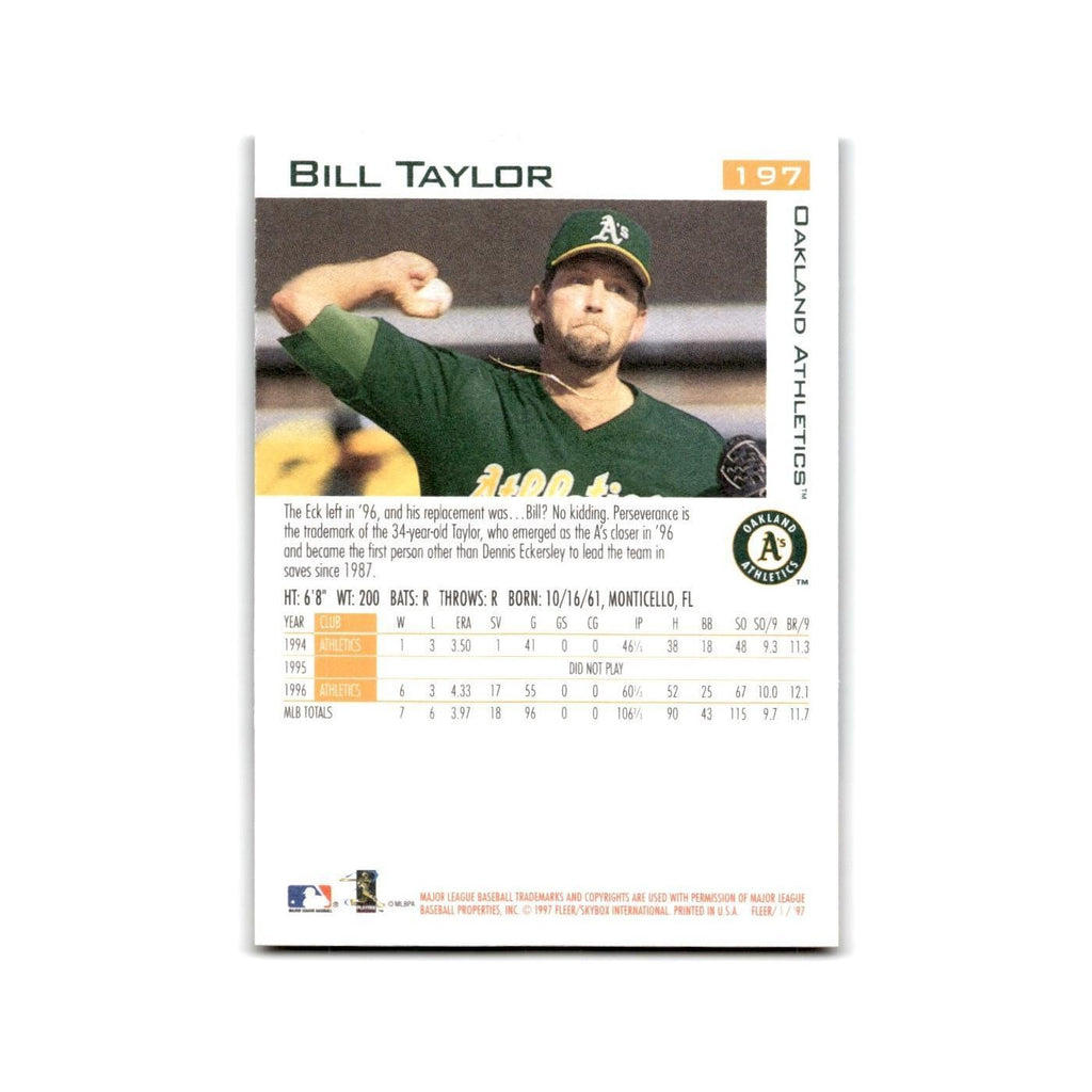 Bill Taylor 1997 Fleer #197 Oakland Athletics Baseball Card NM
