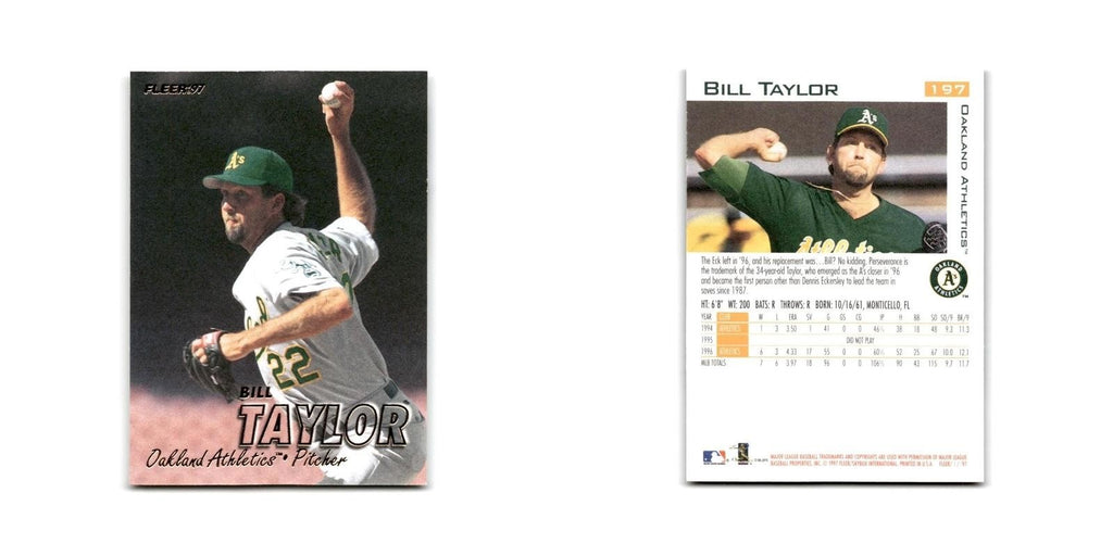 Bill Taylor 1997 Fleer #197 Oakland Athletics Baseball Card NM