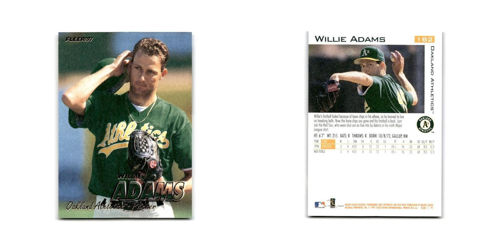 Willie Adams 1997 Fleer #182 Oakland Athletics Baseball Card NM