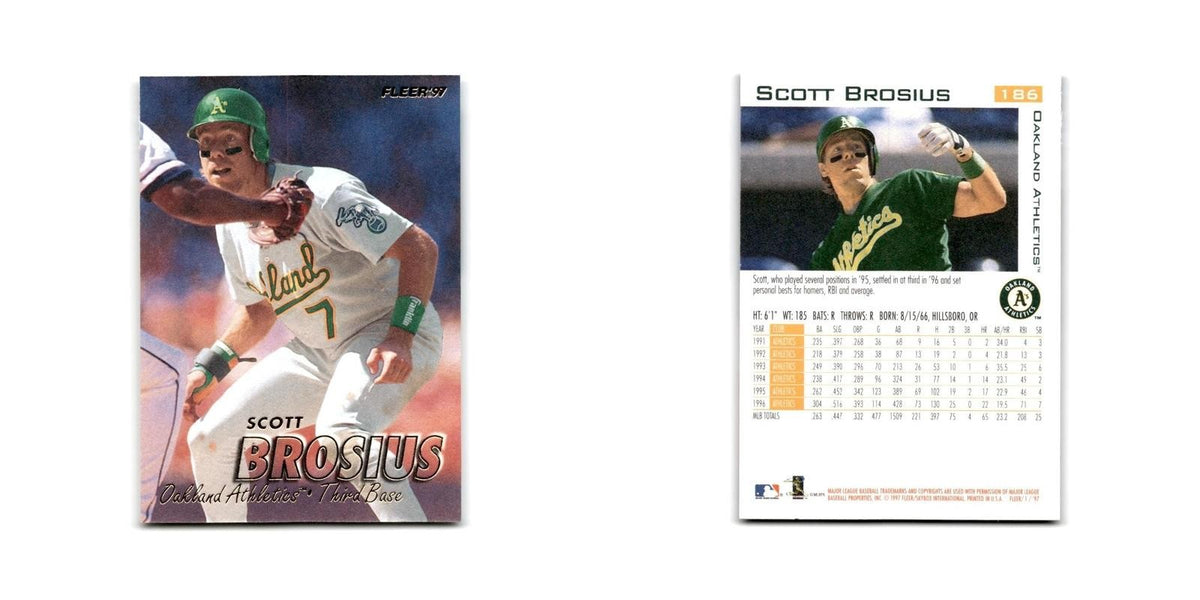 Scott Brosius 1997 Fleer #186 Oakland Athletics NM