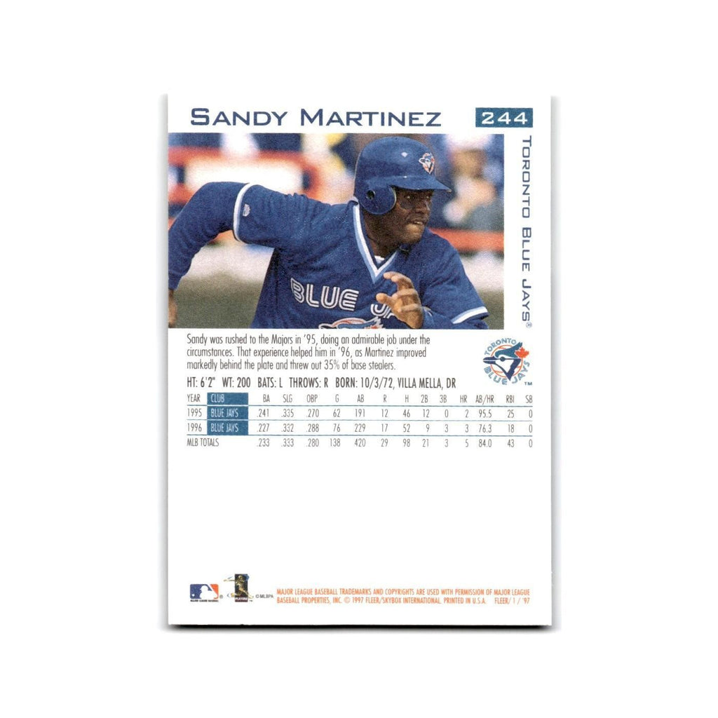 Sandy Martinez 1997 Fleer #244 Toronto Blue Jays NM