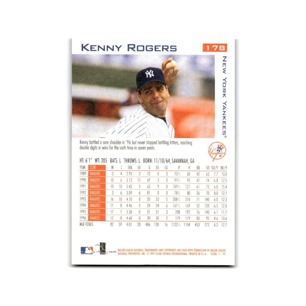 Kenny Rogers 1997 Fleer #178 New York Yankees NM