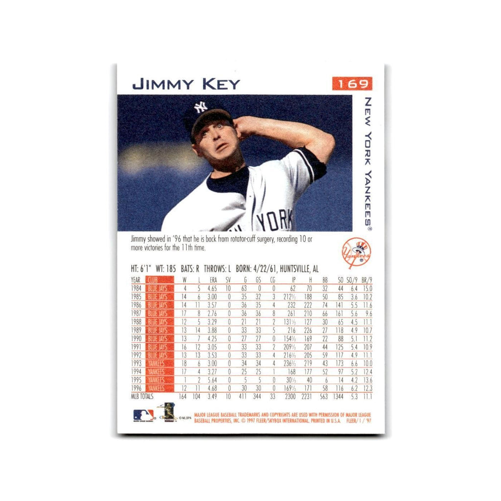 Jimmy Key 1997 Fleer #169 New York Yankees Baseball Card NM