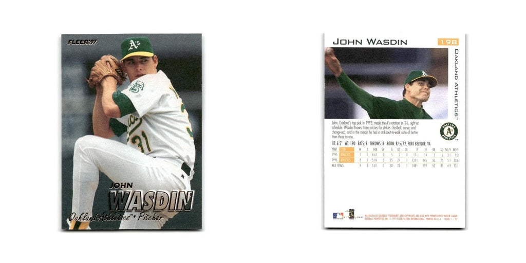 John Wasdin 1997 Fleer #198 Oakland Athletics Baseball Card NM