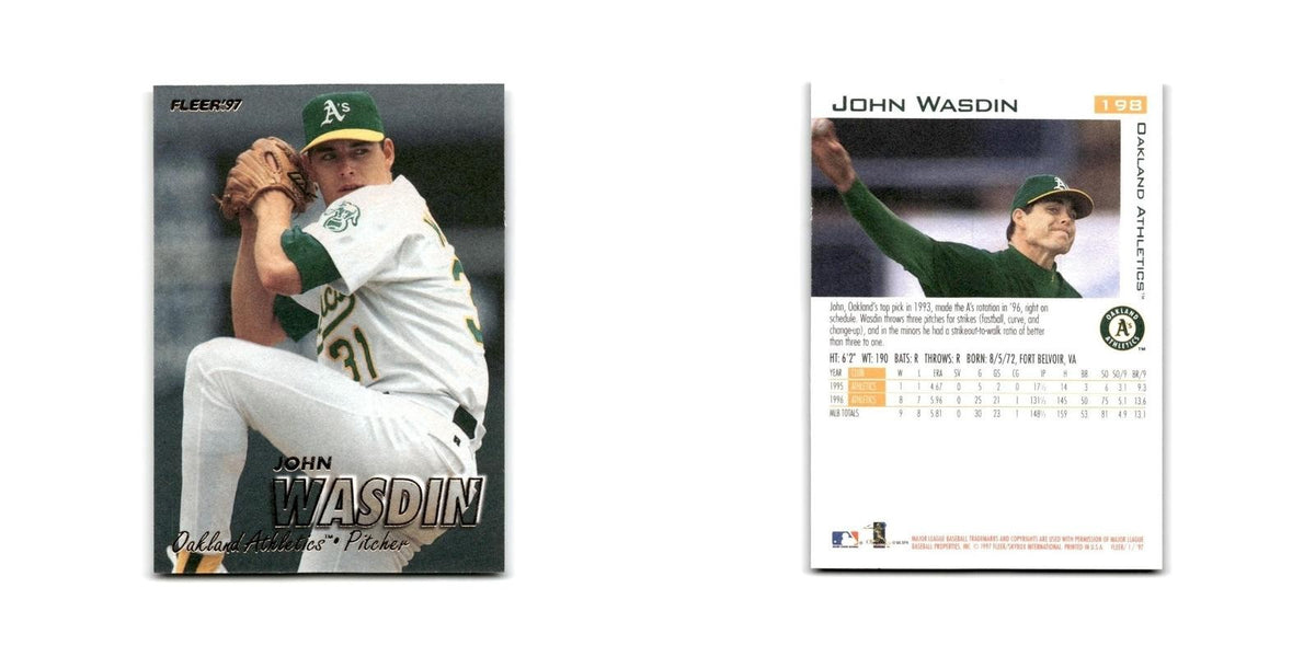 John Wasdin 1997 Fleer #198 Oakland Athletics Baseball Card NM