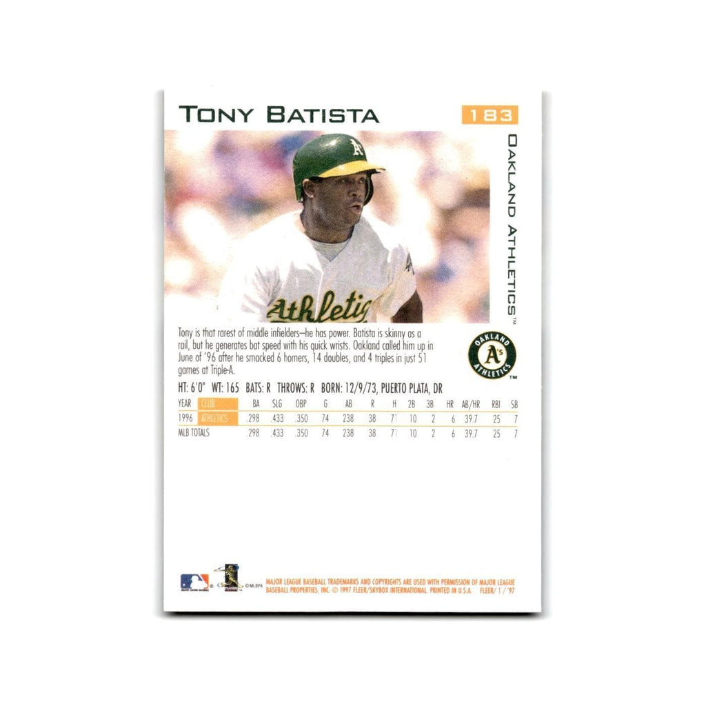 Tony Batista 1997 Fleer #183 Oakland Athletics Baseball Card NM