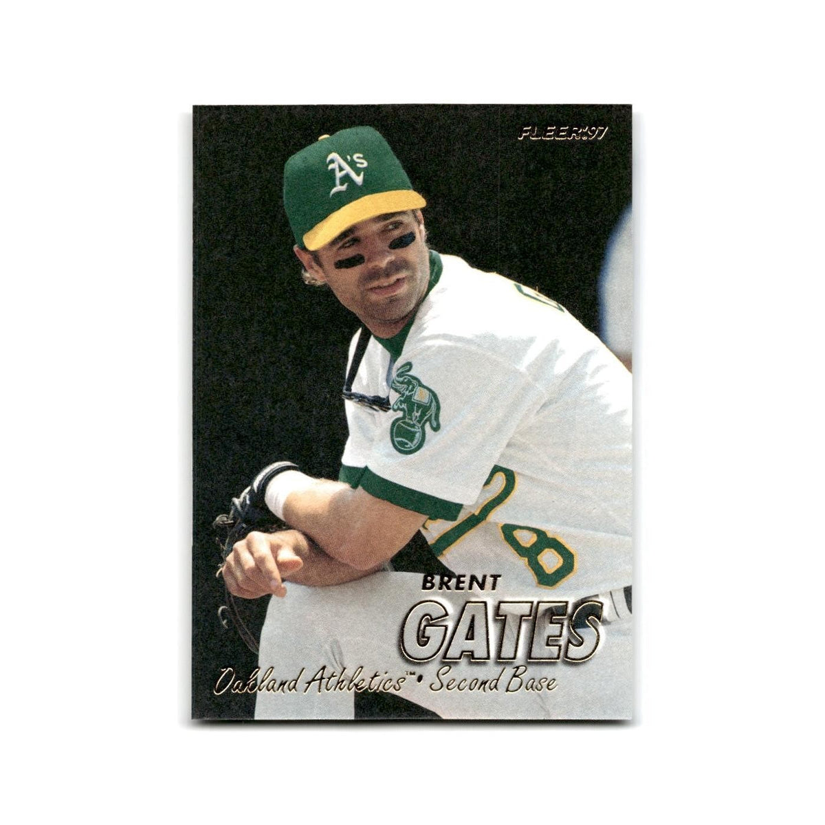Brent Gates 1997 Fleer #189 Oakland Athletics Baseball Card NM