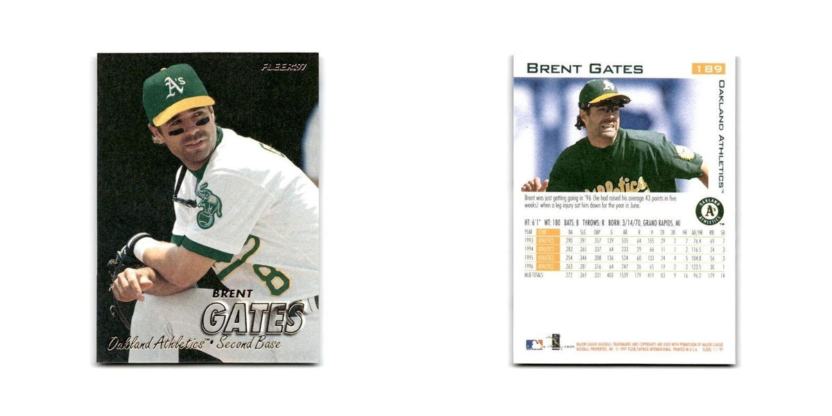 Brent Gates 1997 Fleer #189 Oakland Athletics Baseball Card NM