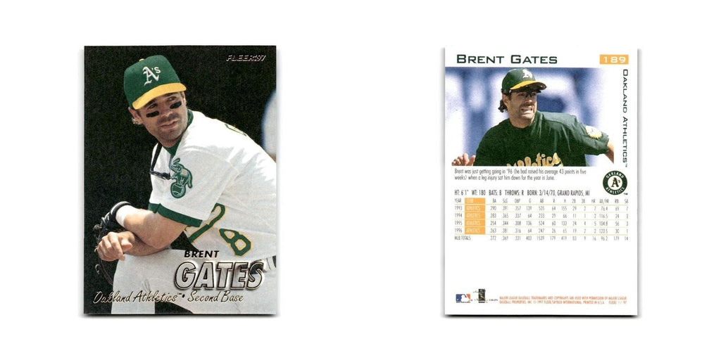 Brent Gates 1997 Fleer #189 Oakland Athletics NM