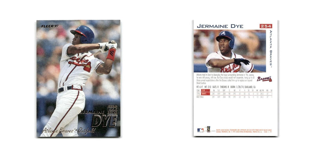 Jermaine Dye 1997 Fleer #254 Atlanta Braves NM