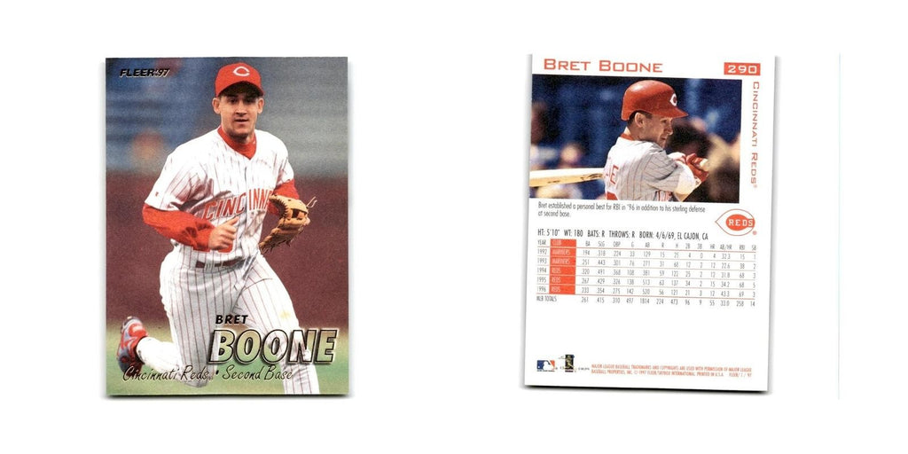 Bret Boone 1997 Fleer #290 Cincinnati Reds Baseball Card NM