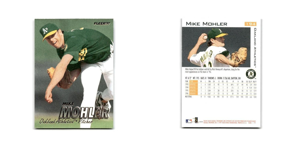 Mike Mohler 1997 Fleer #194 Oakland Athletics NM