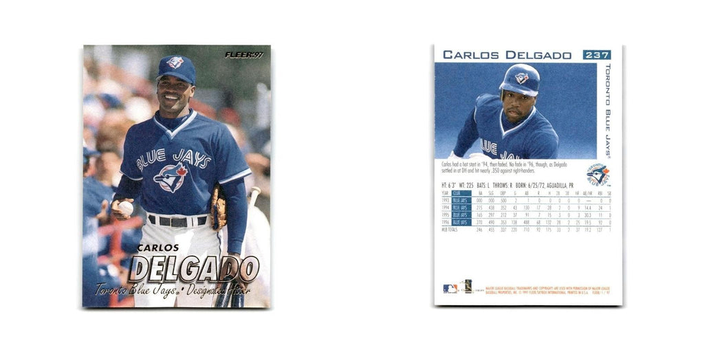 Carlos Delgado 1997 Fleer #237 Toronto Blue Jays NM
