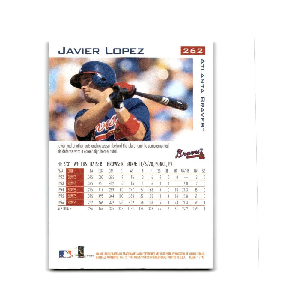 Javier Lopez 1997 Fleer #262 Atlanta Braves Baseball Card NM