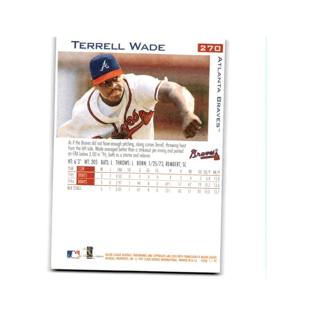 Terrell Wade 1997 Fleer #270 Atlanta Braves Baseball Card NM