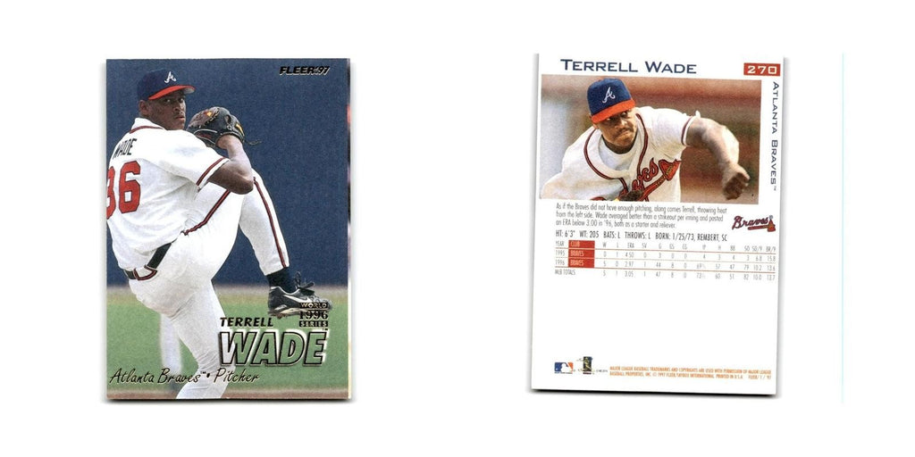 Terrell Wade 1997 Fleer #270 Atlanta Braves Baseball Card NM