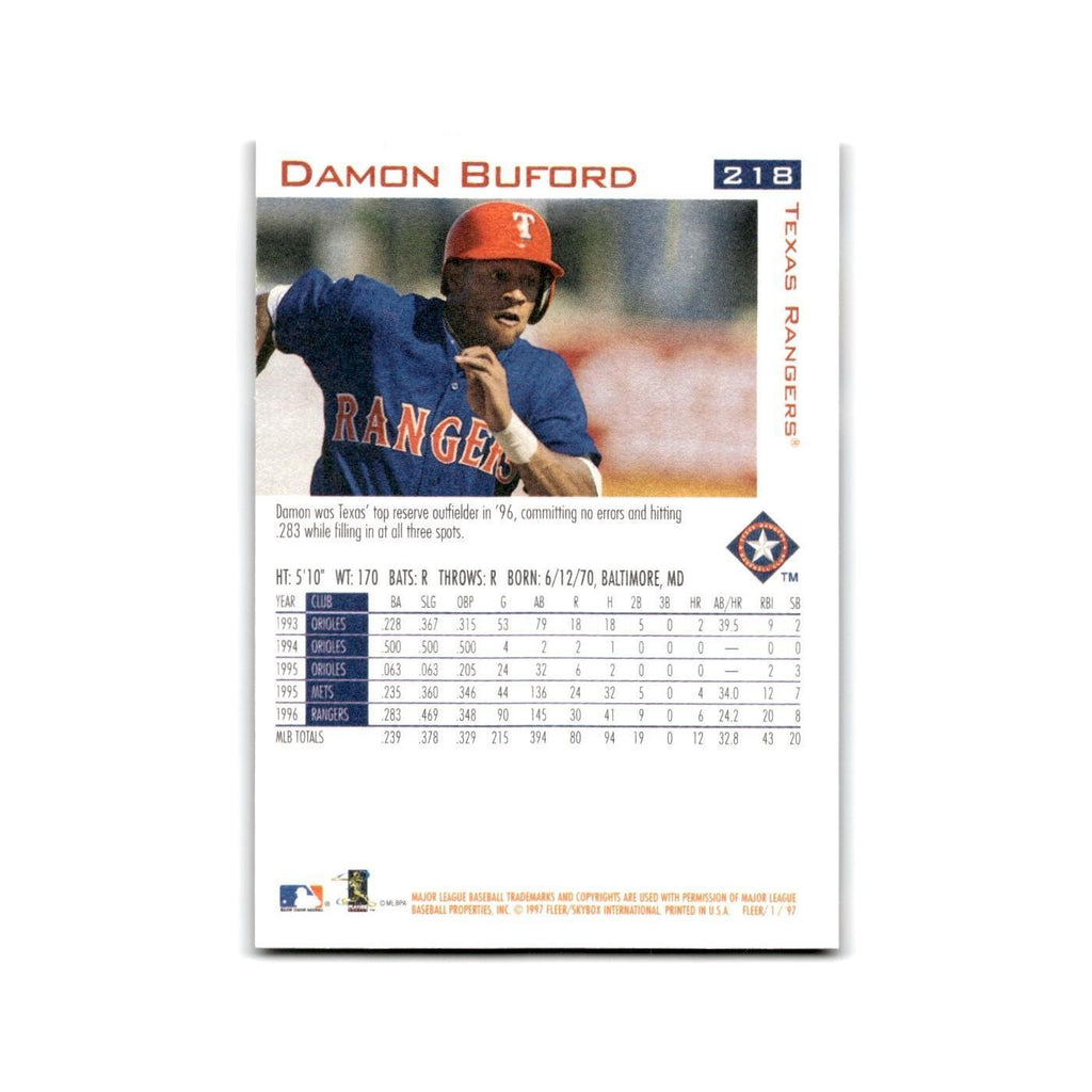 Damon Buford 1997 Fleer #218 Texas Rangers NM