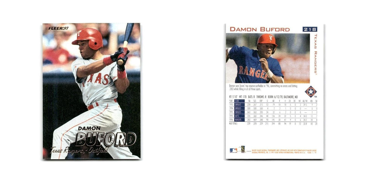 Damon Buford 1997 Fleer #218 Texas Rangers NM