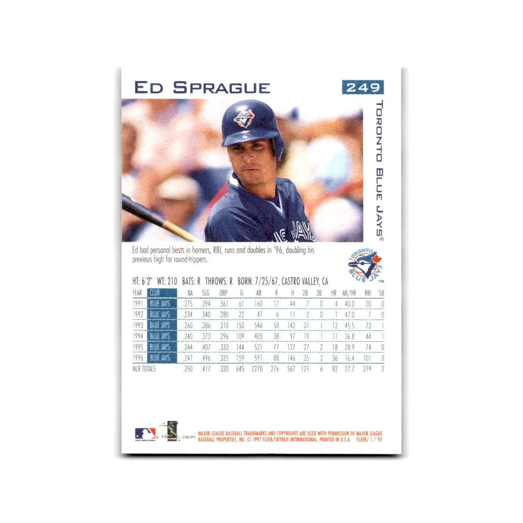 Ed Sprague 1997 Fleer #249 Toronto Blue Jays Baseball Card NM