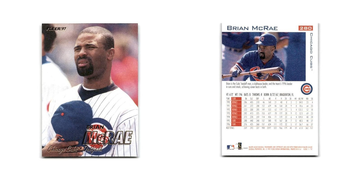 Brian McRae 1997 Fleer #280 Chicago Cubs Baseball Card NM