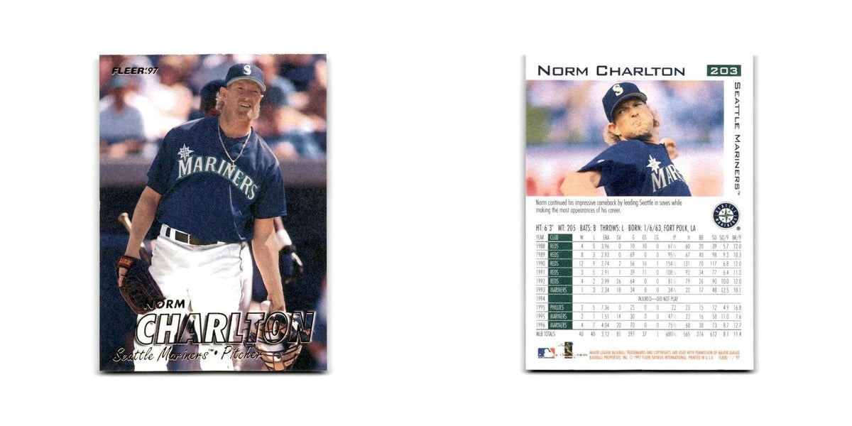 Norm Charlton 1997 Fleer #203 Seattle Mariners Baseball Card NM