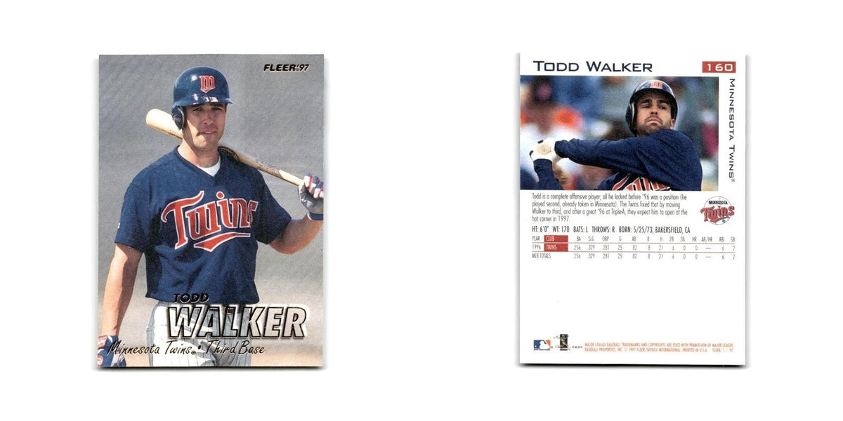 Todd Walker 1997 Fleer #160 Minnesota Twins Baseball Card NM