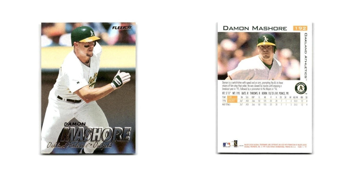 Damon Mashore Rookie 1997 Fleer #192 Oakland Athletics Baseball Card NM