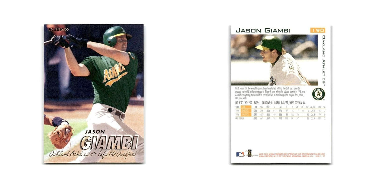 Jason Giambi 1997 Fleer #190 Oakland Athletics Baseball Card NM