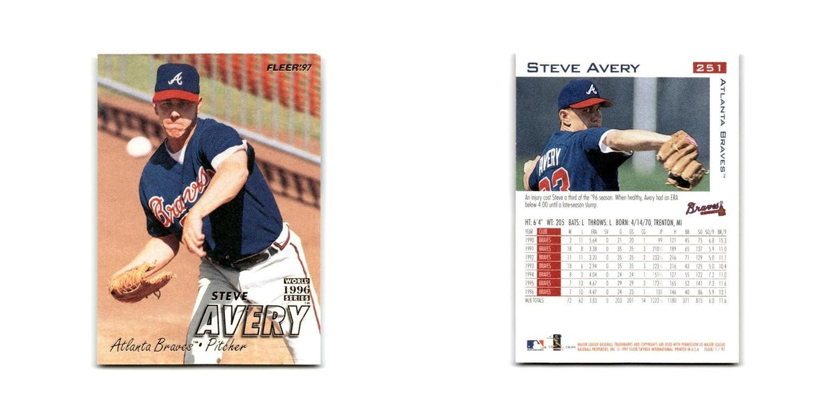 Steve Avery 1997 Fleer #251 Atlanta Braves Baseball Card NM