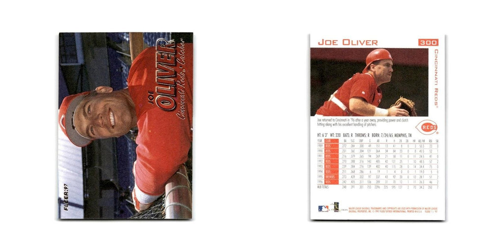 Joe Oliver 1997 Fleer #300 Cincinnati Reds Baseball Card NM
