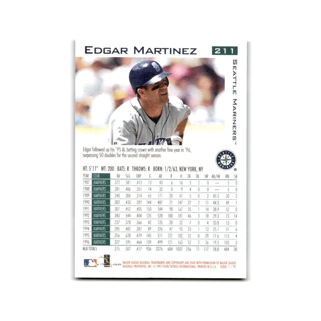 Edgar Martinez 1997 Fleer #211 Seattle Mariners Baseball Card NM