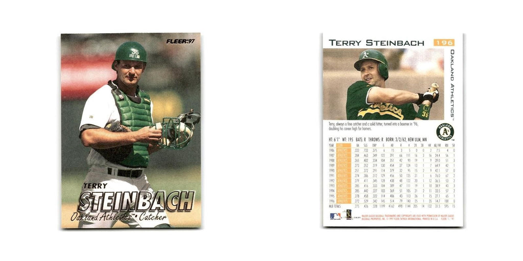 Terry Steinbach 1997 Fleer #196 Oakland Athletics Baseball Card NM