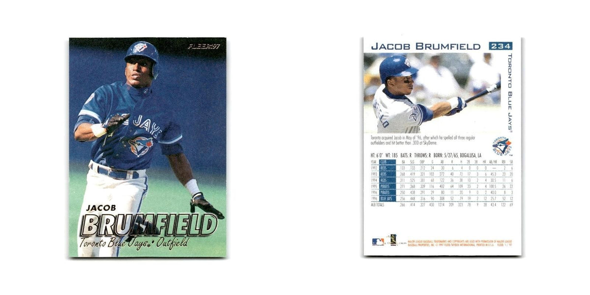 Jacob Brumfield 1997 Fleer #234 Toronto Blue Jays Baseball Card NM