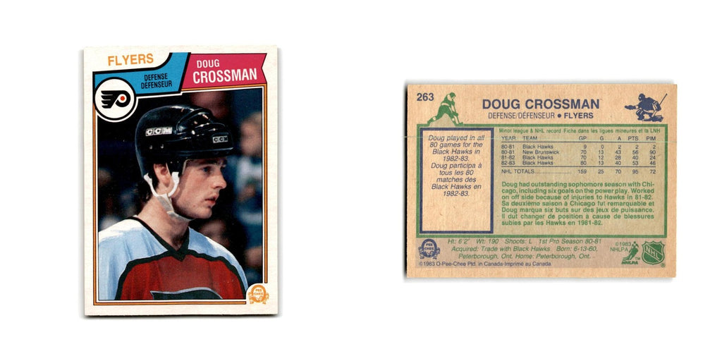 1983 O-Pee-Chee Doug Crossman Philadelphia Flyers #263