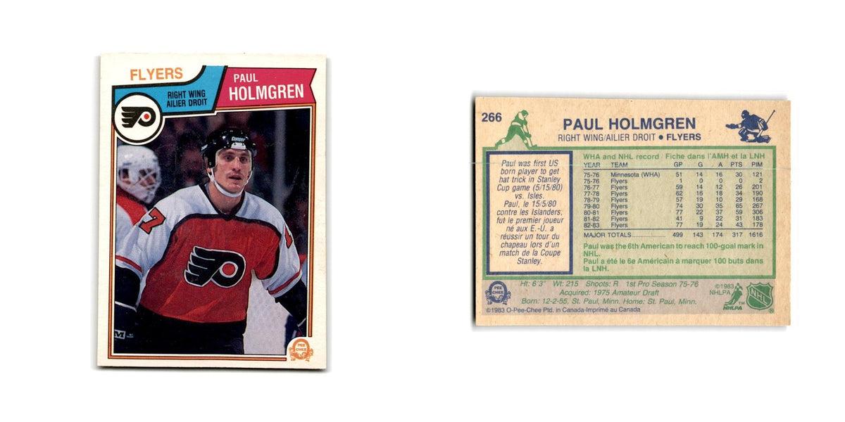1983 O-Pee-Chee Paul Holmgren Philadelphia Flyers #266