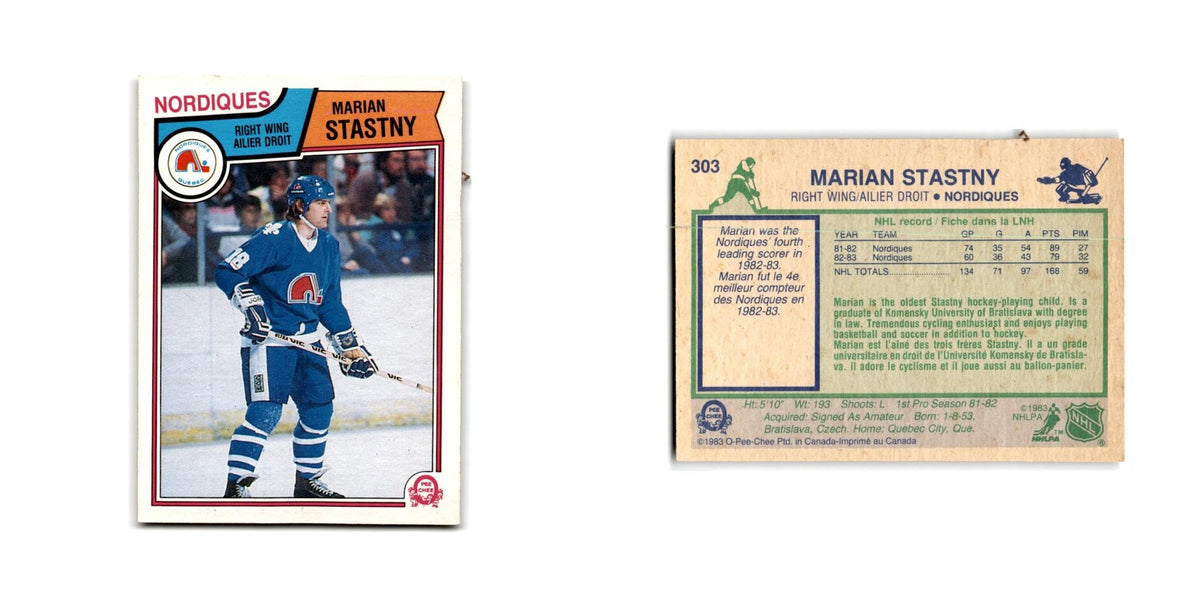 1983 O-Pee-Chee Marian Stastny Quebec Nordiques #303