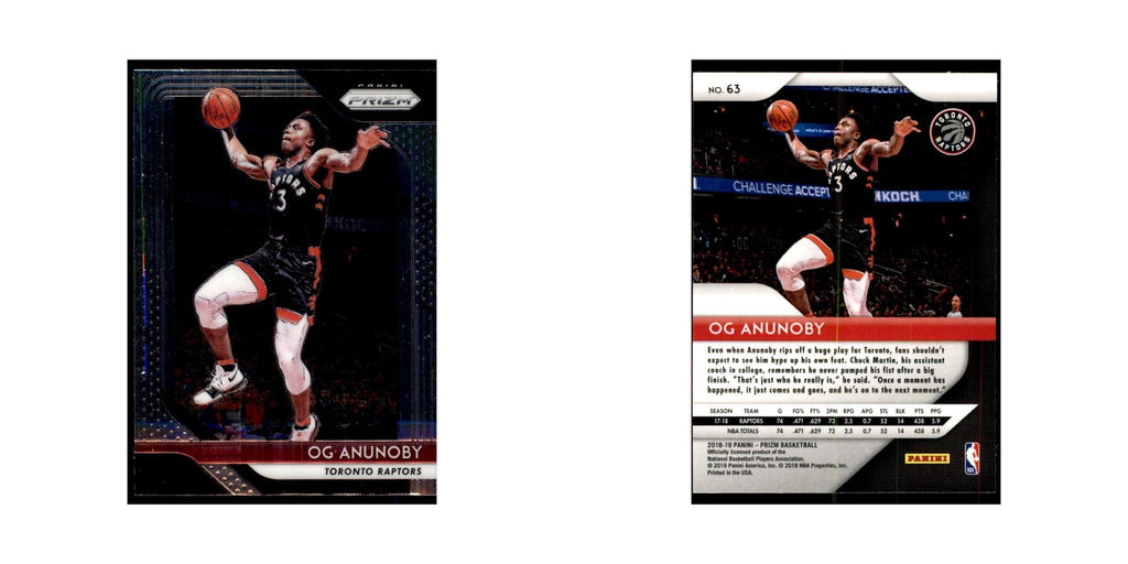 2018 Panini Prizm OG Anunoby Basketball Cards #63