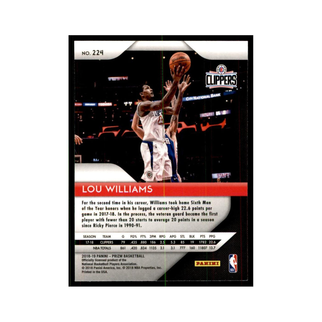 2018 Panini Prizm Lou Williams Basketball Cards #224