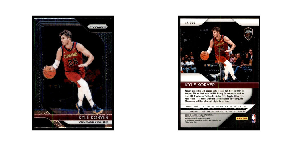 2018 Panini Prizm Kyle Korver Basketball Cards #200