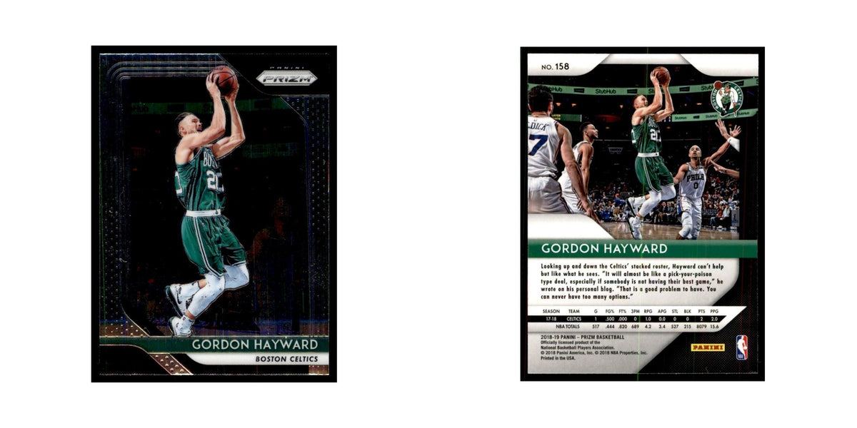 2018 Panini Prizm Gordon Hayward Basketball Cards #158