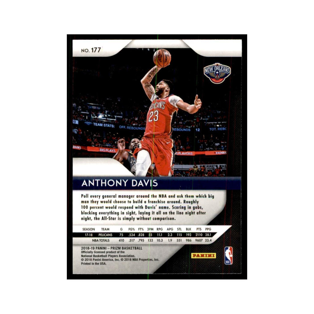 2018 Panini Prizm Anthony Davis Basketball Cards #177
