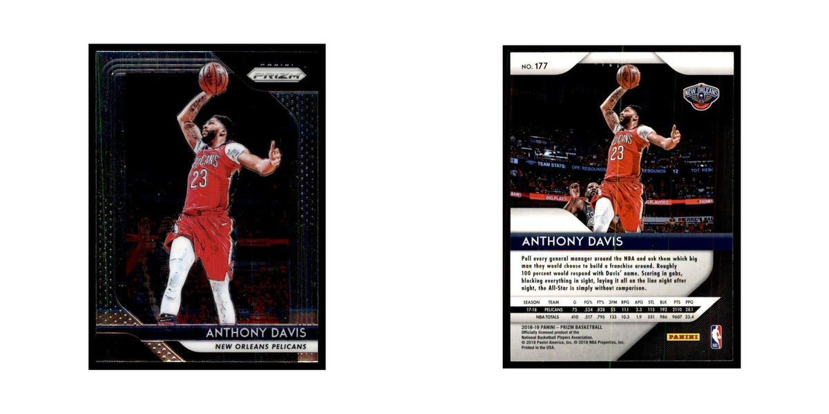 2018 Panini Prizm Anthony Davis Basketball Cards #177